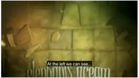 first cue rendered on top of Elephants Dream video